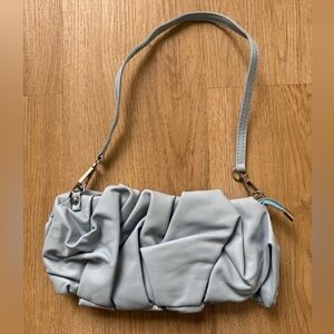 Light Blue Ruched Shoulder Bag - Women